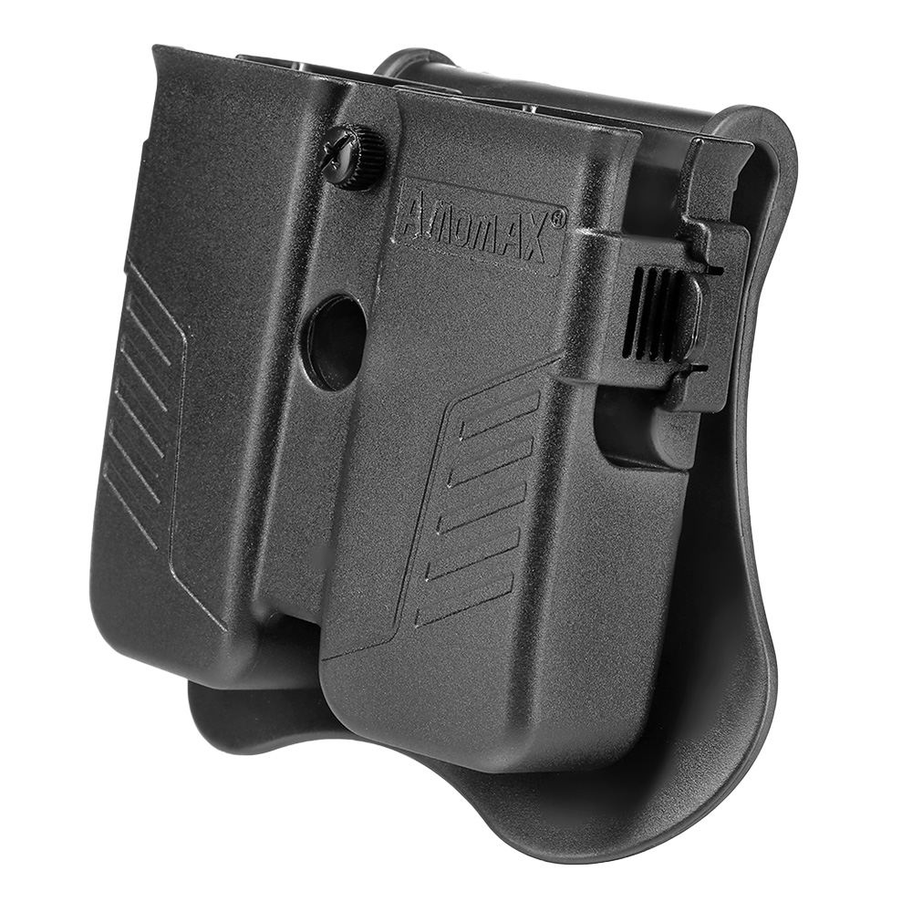 Amomax Doppel-Magazinholster Polymer Paddle f. Single- / Double-Stack Magazine schwarz Bild 6