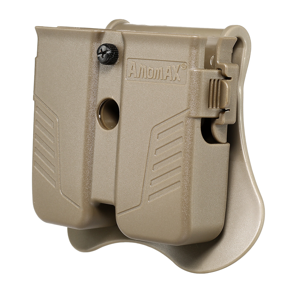 Amomax Doppel-Magazinholster Polymer Paddle f. Single- / Double-Stack Magazine Flat Dark Earth Bild 6