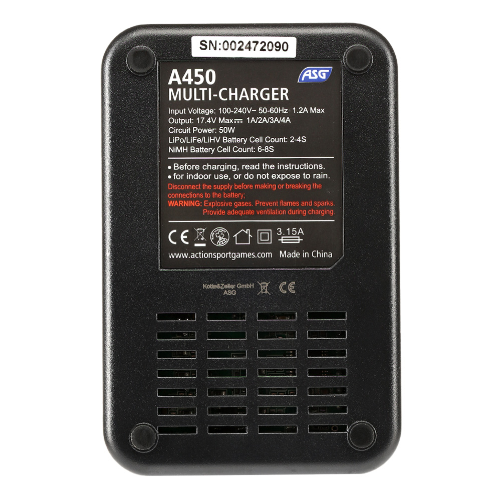 ASG A450 Multi-Charger Ladegert f. LiPo 2-4 / NiMH 6-8 1-4A 50W 230V Bild 4