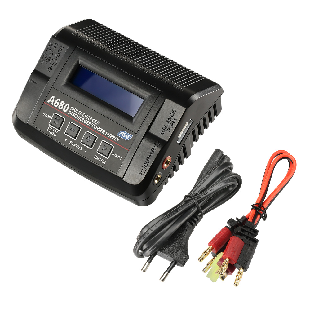 ASG A680 Multi-Charger Ladegert f. LiPo 1-6 / NiMH 1-15 1-8A 80W 230V