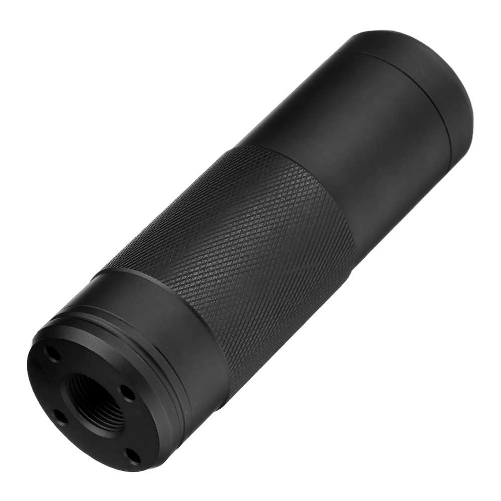 ICS BLE Shadow Aluminium Extension Silencer 112mm 14mm- / 14mm+ schwarz Bild 1