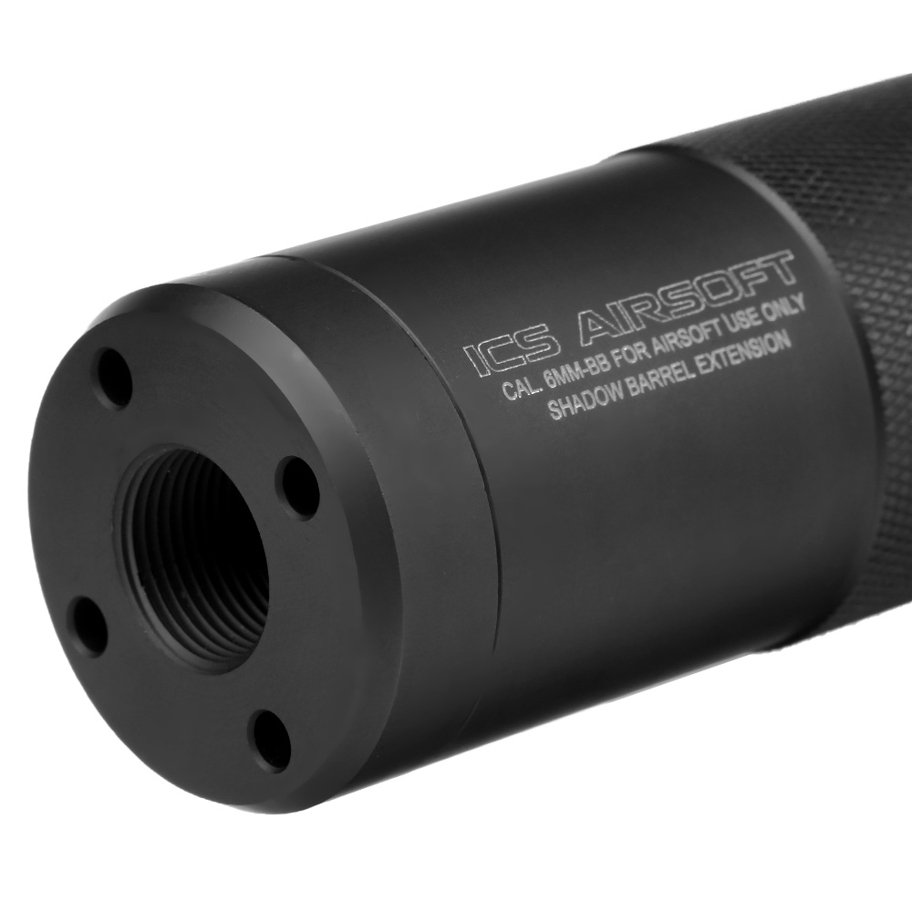 ICS BLE Shadow Aluminium Extension Silencer 112mm 14mm- / 14mm+ schwarz Bild 4