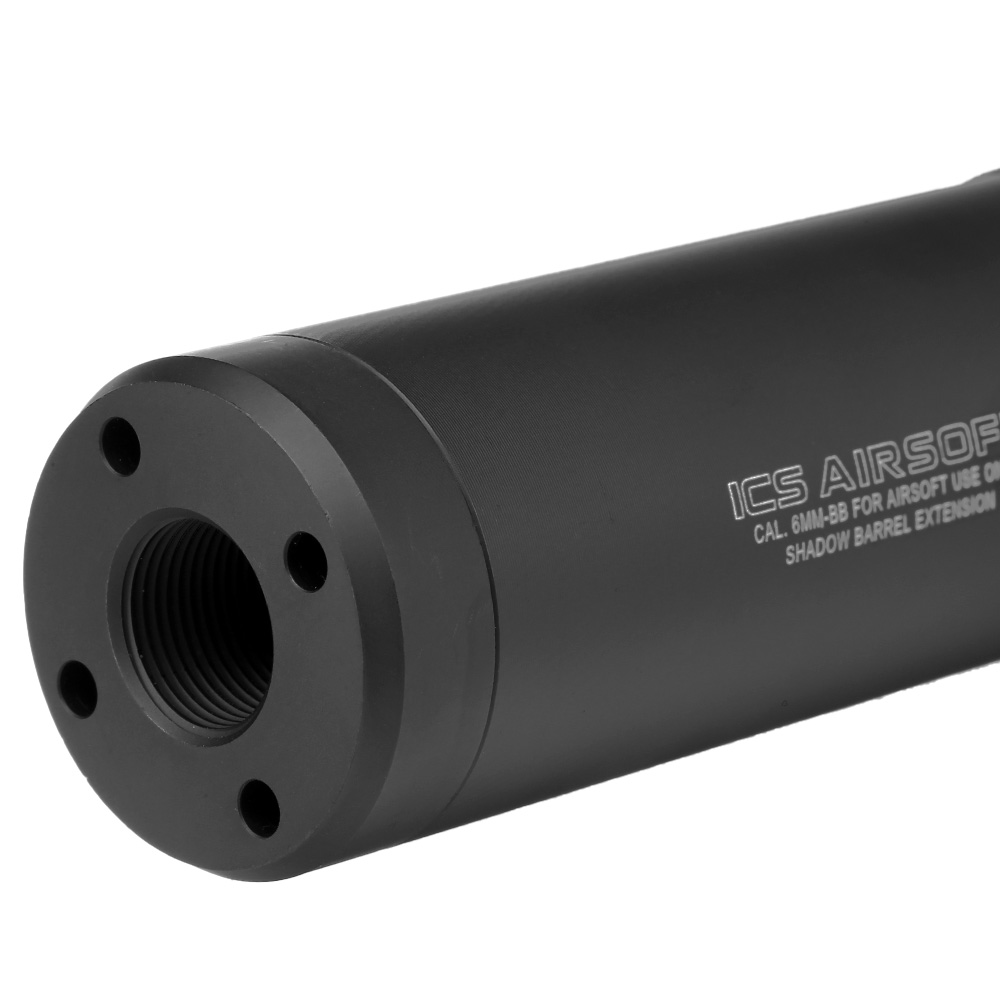 ICS BLE Shadow Aluminium Extension Silencer 170mm 14mm- / 14mm+ schwarz Bild 4