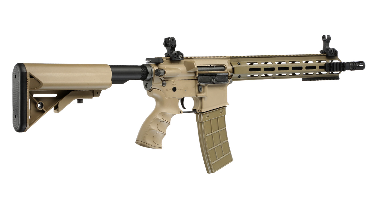 Tippmann M4 Recon Carbine 14.5 Zoll M-LOK Polymer S-AEG 6mm BB Tan Bild 3