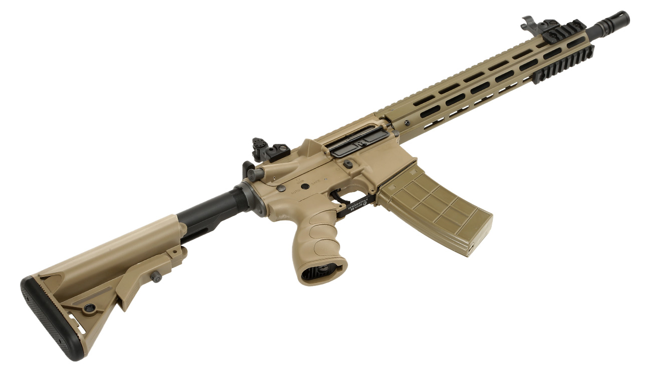 Tippmann M4 Recon Carbine 14.5 Zoll M-LOK Polymer S-AEG 6mm BB Tan Bild 5
