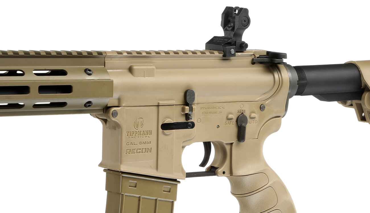 Tippmann M4 Recon Carbine 14.5 Zoll M-LOK Polymer S-AEG 6mm BB Tan Bild 7