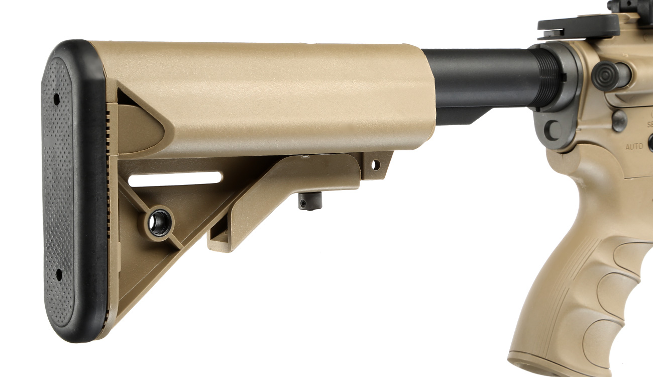 Tippmann M4 Recon Carbine 14.5 Zoll M-LOK Polymer S-AEG 6mm BB Tan Bild 9