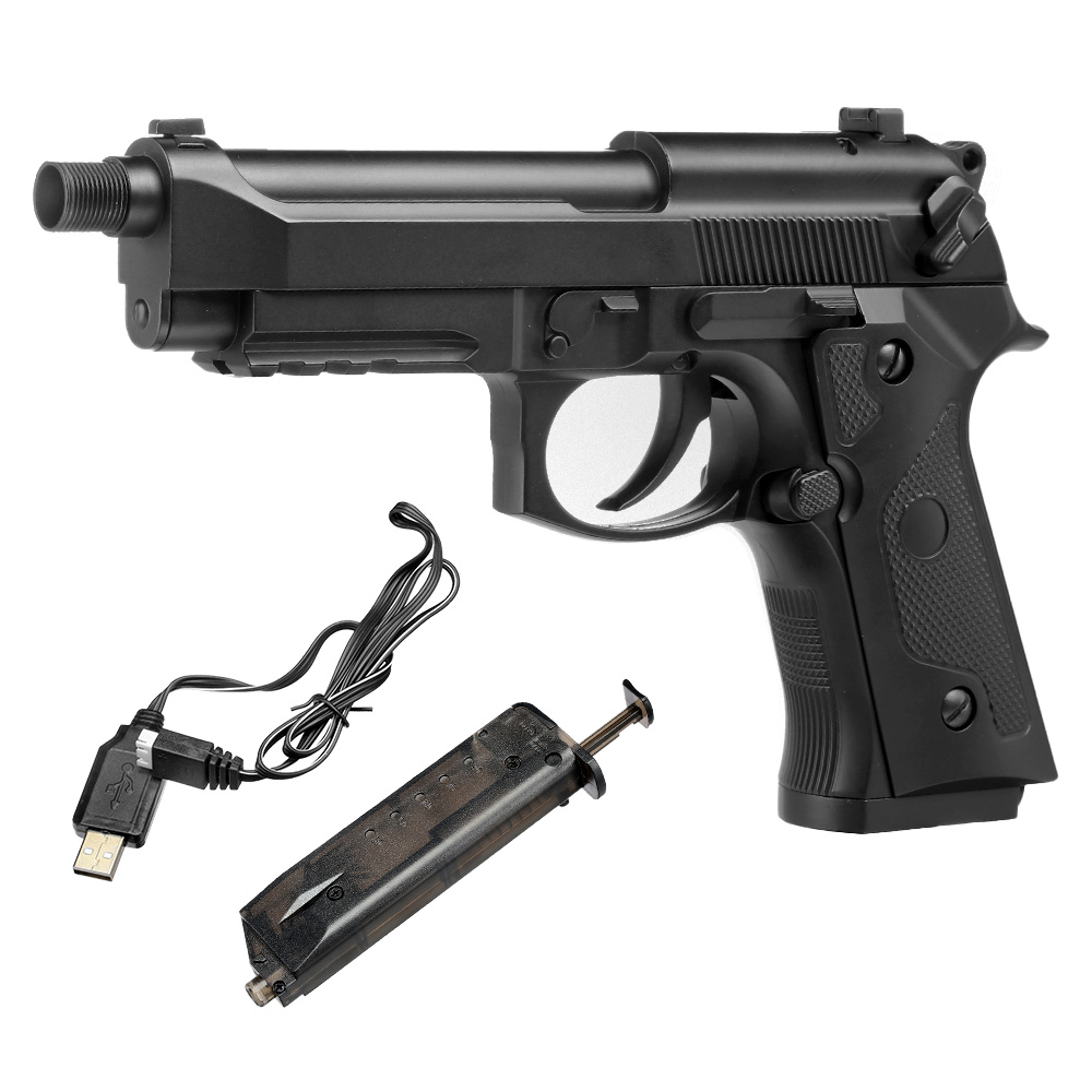 Ersatzteilset Cyma M9A1 mit Metallschlitten Komplettset AEP 6mm BB schwarz - MosFet / LiPo Version