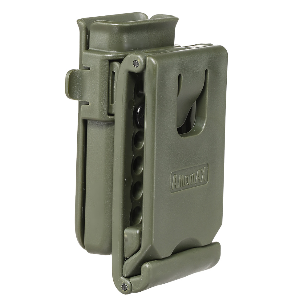 Amomax Single-Magazinholster Polymer Paddle f. Single- / Double-Stack Magazine oliv Bild 4