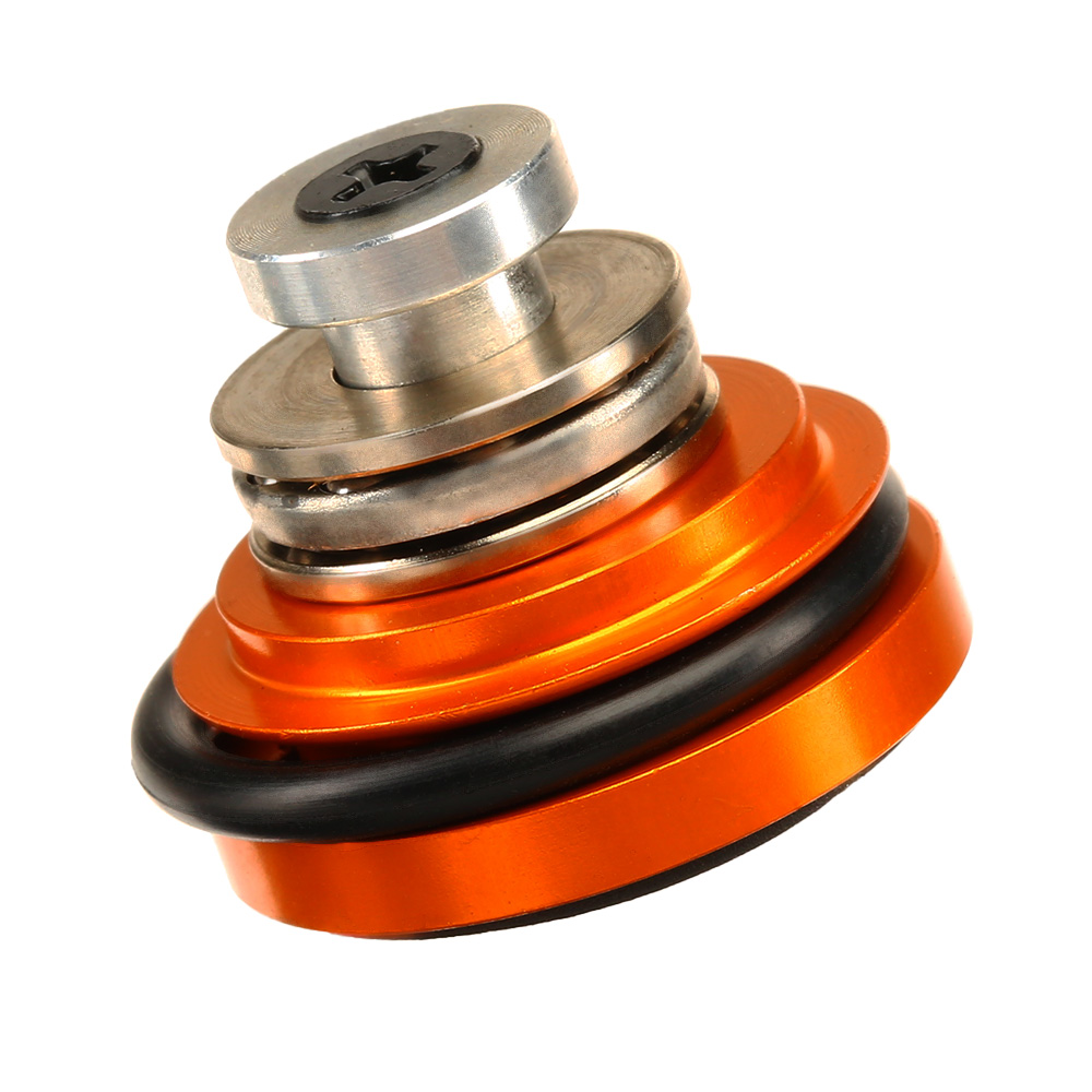 ICS Bore-Up Aluminium Silent Piston Head 6-Hole Design inkl. Kugellager orange Bild 6