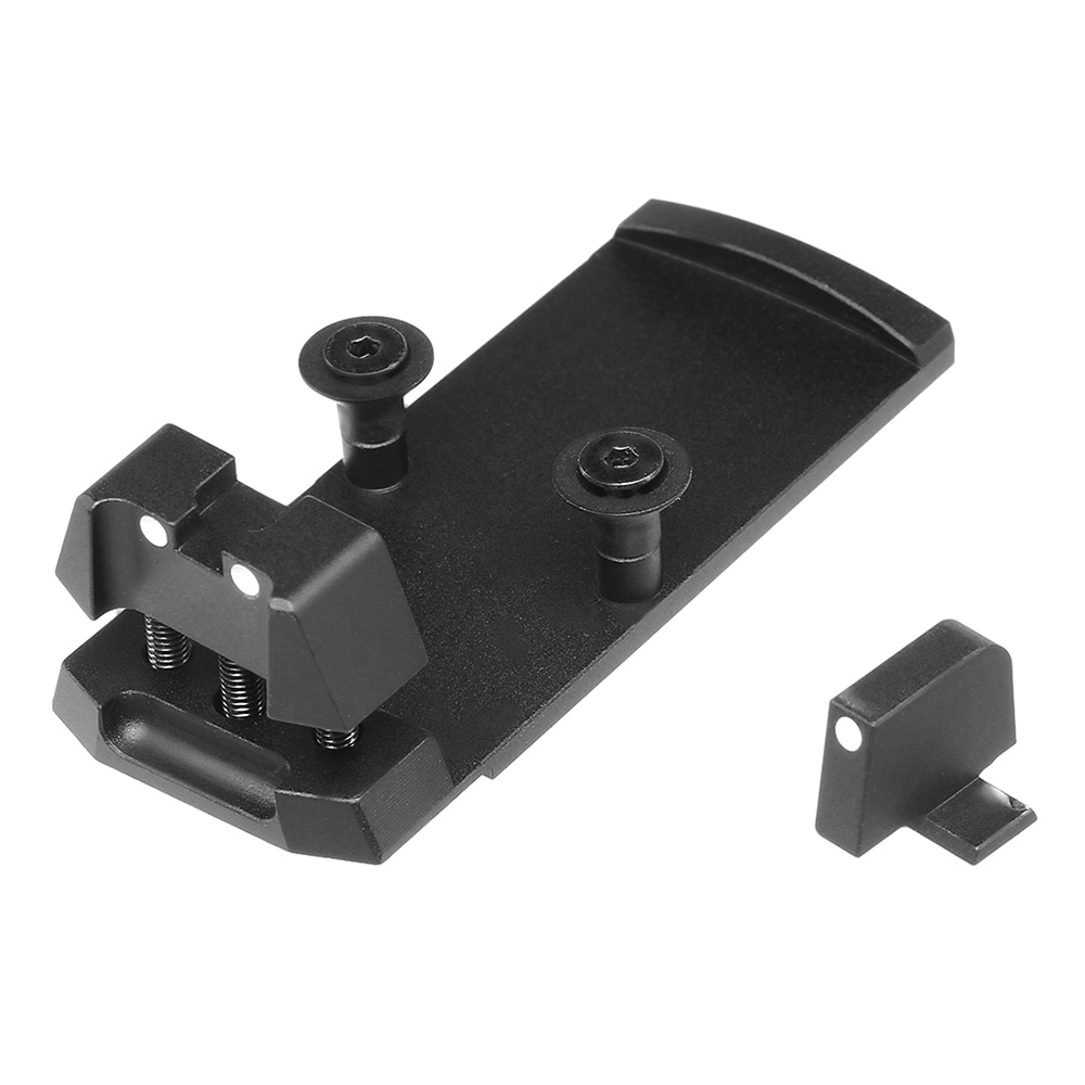 GK Tactical Aluminium RMR Sight Direkthalterung inkl. Visierung vorne schwarz f. VFC P320-M17 / M18 GBB Serie Bild 1