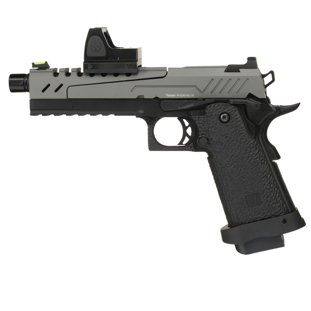 Vorsk Airsoft Hi-Capa 5.1 Split-Slide mit HD5141 LPZ Vollmetall GBB 6mm BB grau / schwarz Bild 1