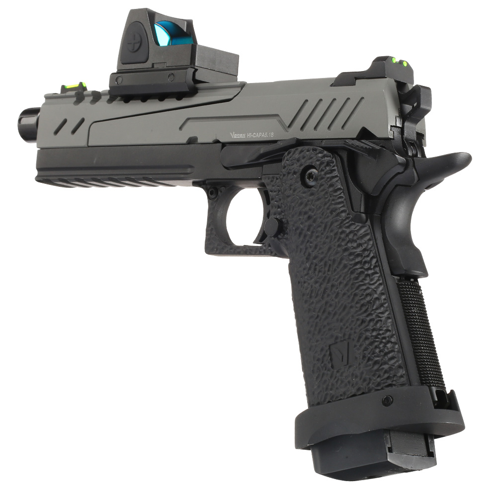Vorsk Airsoft Hi-Capa 5.1 Split-Slide mit HD5141 LPZ Vollmetall GBB 6mm BB grau / schwarz Bild 1