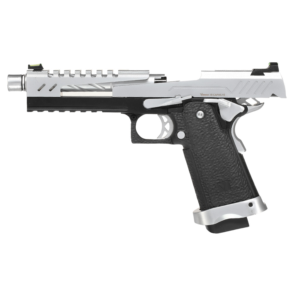 Vorsk Airsoft Hi-Capa 5.1 Split-Slide Vollmetall GBB 6mm BB chrome / schwarz Bild 2