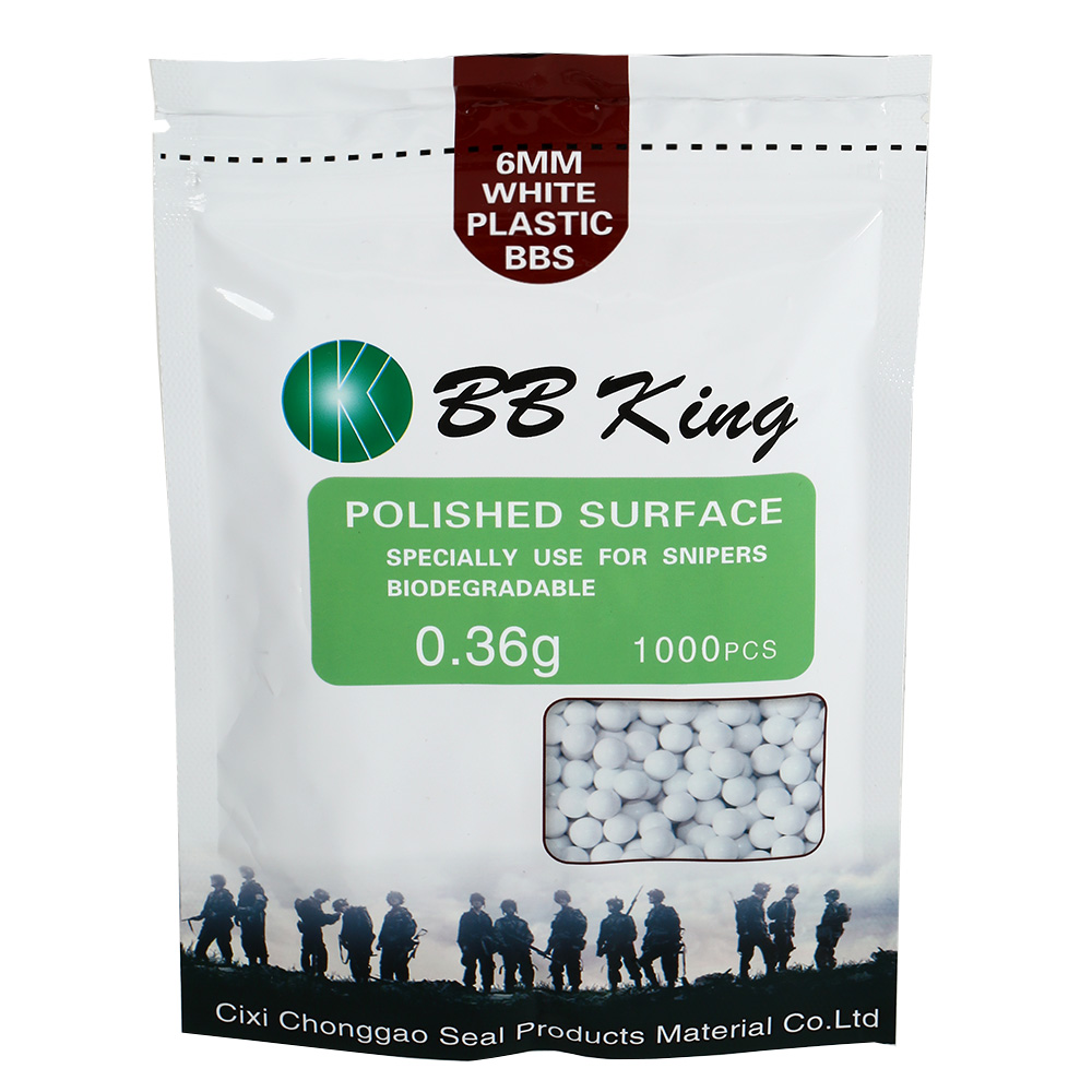 BB King Sniper Precision BIO BBs 0.36g 1.000er Beutel hellbraun