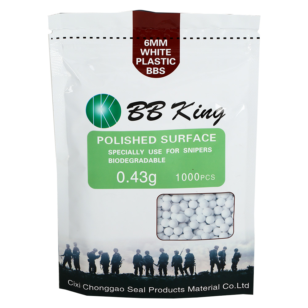 BB King Sniper Precision BIO BBs 0.43g 1.000er Beutel hellbraun