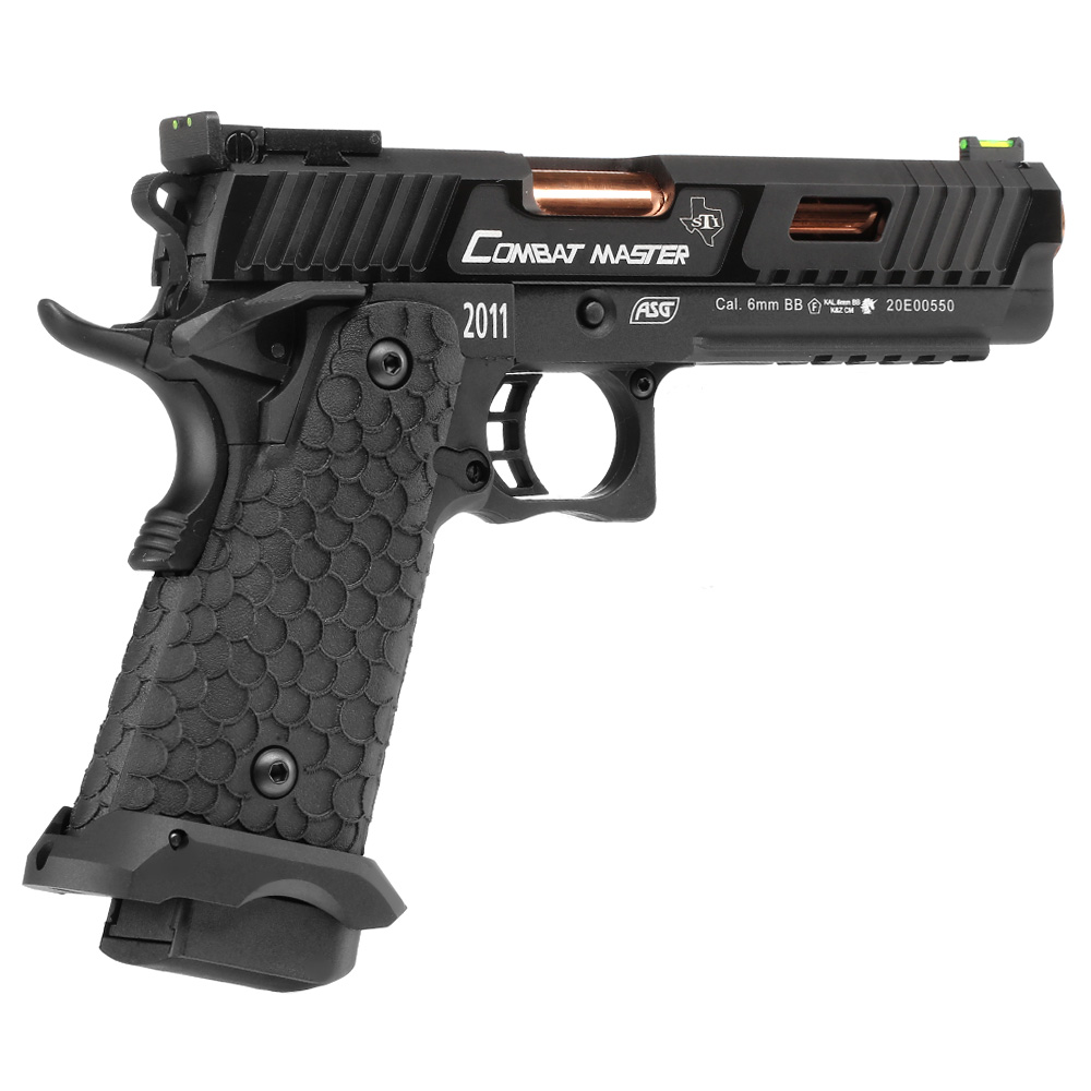 ASG / STI International Combat Master 2011 JW3 Airsoftpistole Vollmetall CO2BB 6mm BB schwarz Bild 4