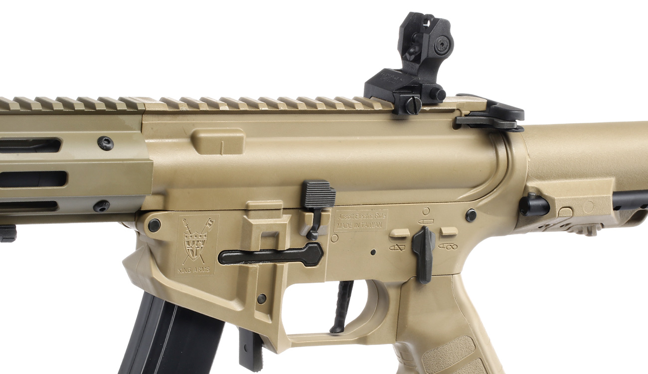 King Arms PDW 9mm SBR SD M-LOK Polymergehuse S-AEG 6mm BB Dark Earth Bild 7