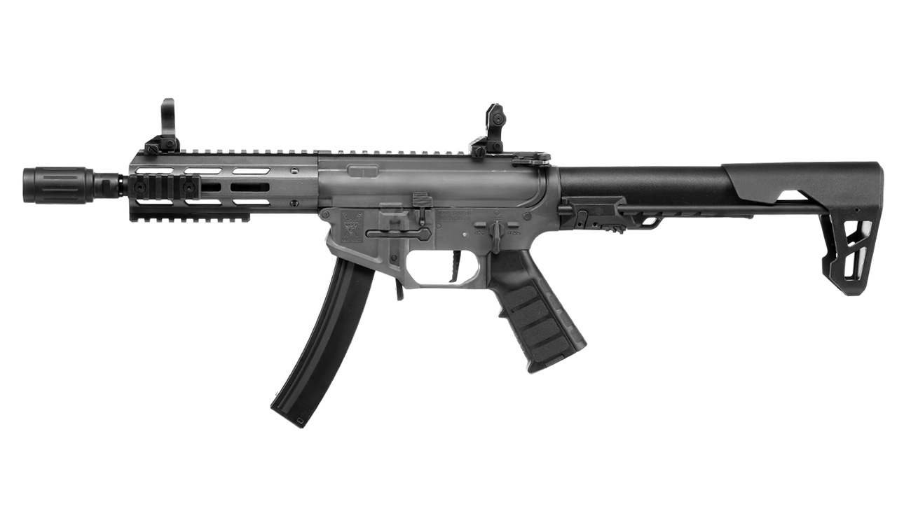 King Arms PDW 9mm SBR M-LOK Polymergehuse S-AEG 6mm BB Urban Grey Bild 1