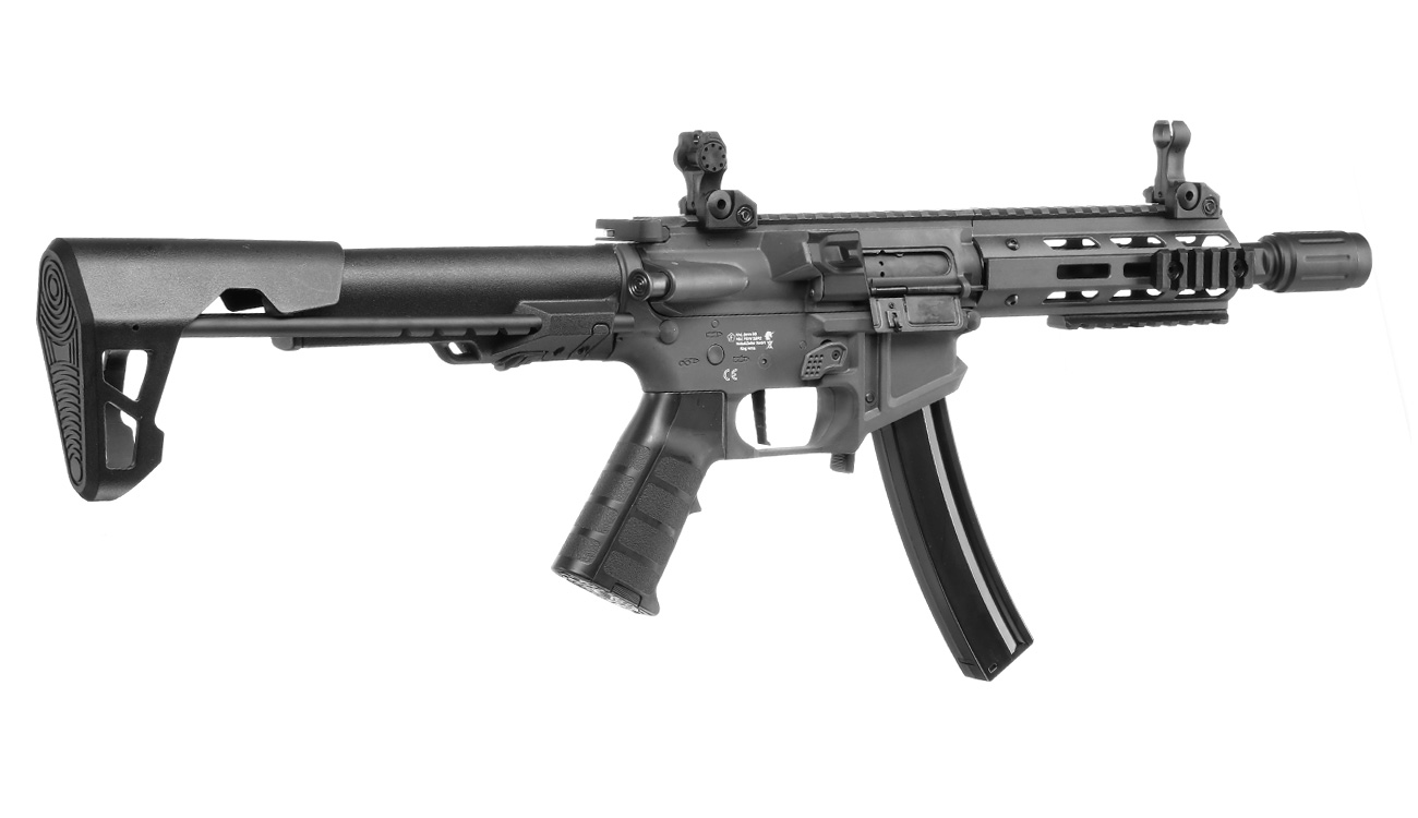 King Arms PDW 9mm SBR M-LOK Polymergehuse S-AEG 6mm BB Urban Grey Bild 3