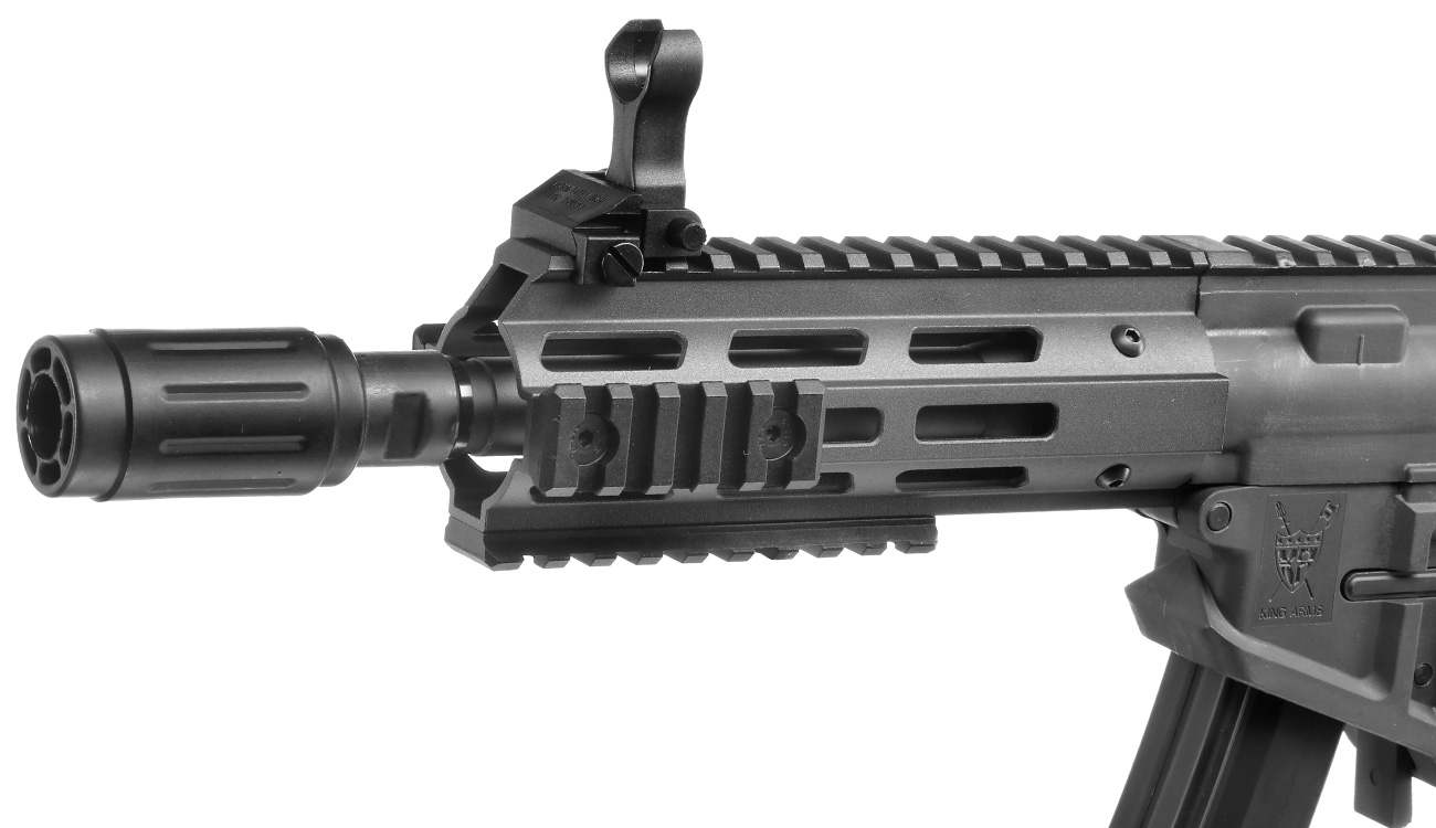 King Arms PDW 9mm SBR M-LOK Polymergehuse S-AEG 6mm BB Urban Grey Bild 6