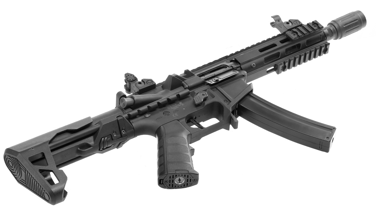 King Arms PDW 9mm SBR M-LOK Polymergehuse S-AEG 6mm BB schwarz Bild 4