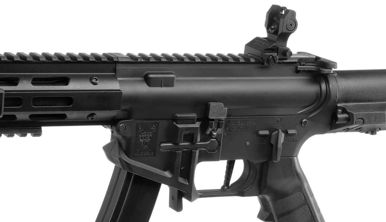 King Arms PDW 9mm SBR M-LOK Polymergehuse S-AEG 6mm BB schwarz Bild 7