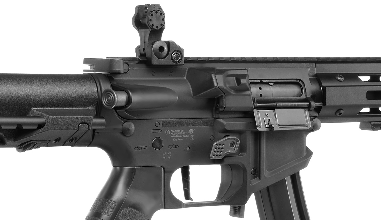 King Arms PDW 9mm SBR M-LOK Polymergehuse S-AEG 6mm BB schwarz Bild 8