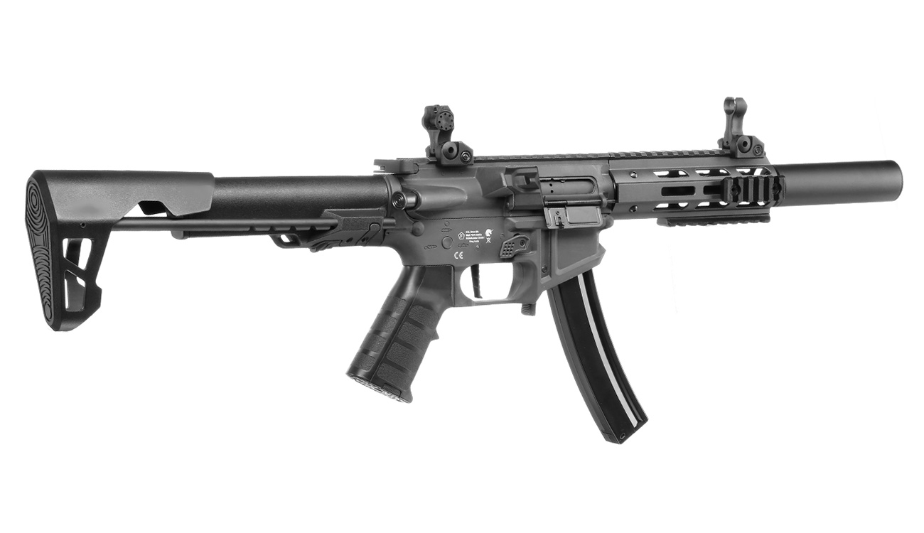 King Arms PDW 9mm SBR SD M-LOK Polymergehuse S-AEG 6mm BB Urban Grey Bild 3