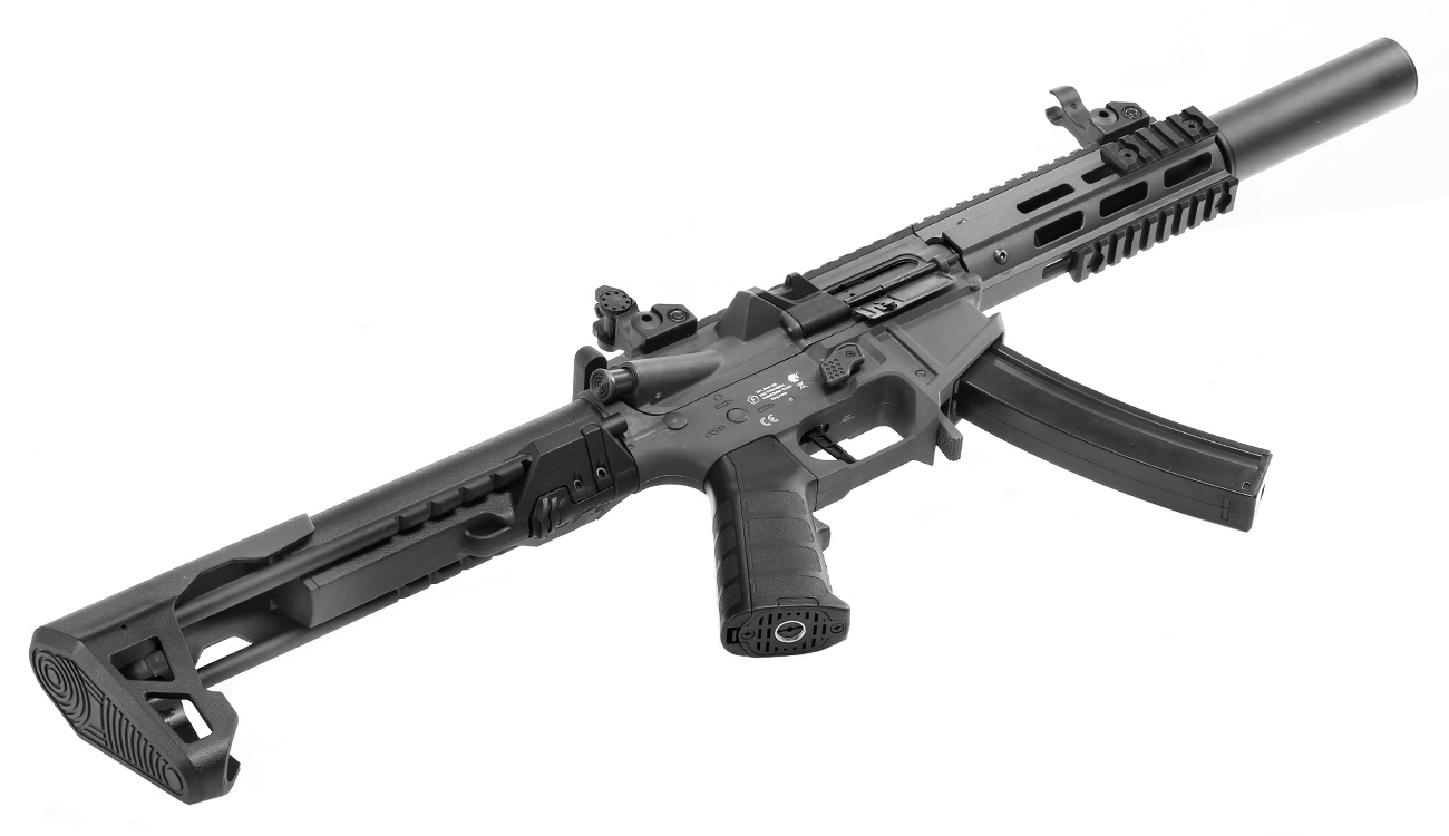 King Arms PDW 9mm SBR SD M-LOK Polymergehuse S-AEG 6mm BB Urban Grey Bild 5