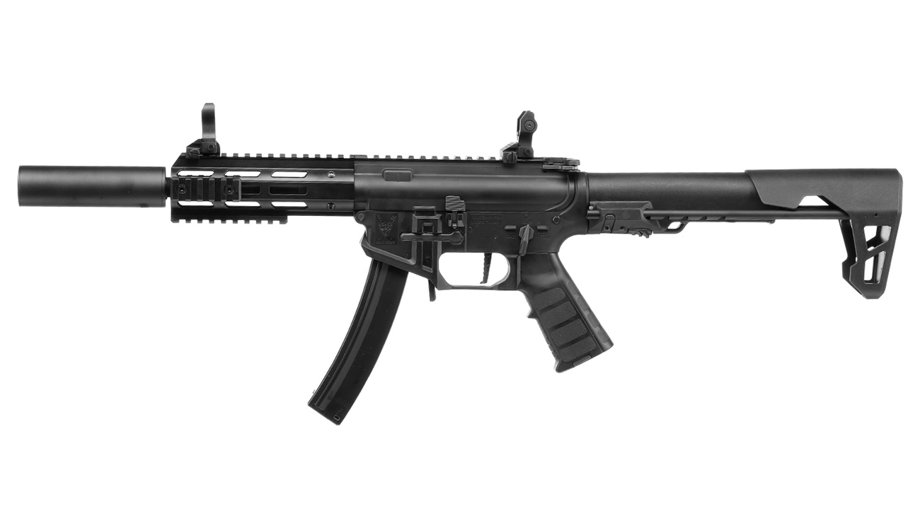 King Arms PDW 9mm SBR M-LOK SD Polymergehuse S-AEG 6mm BB schwarz Bild 1