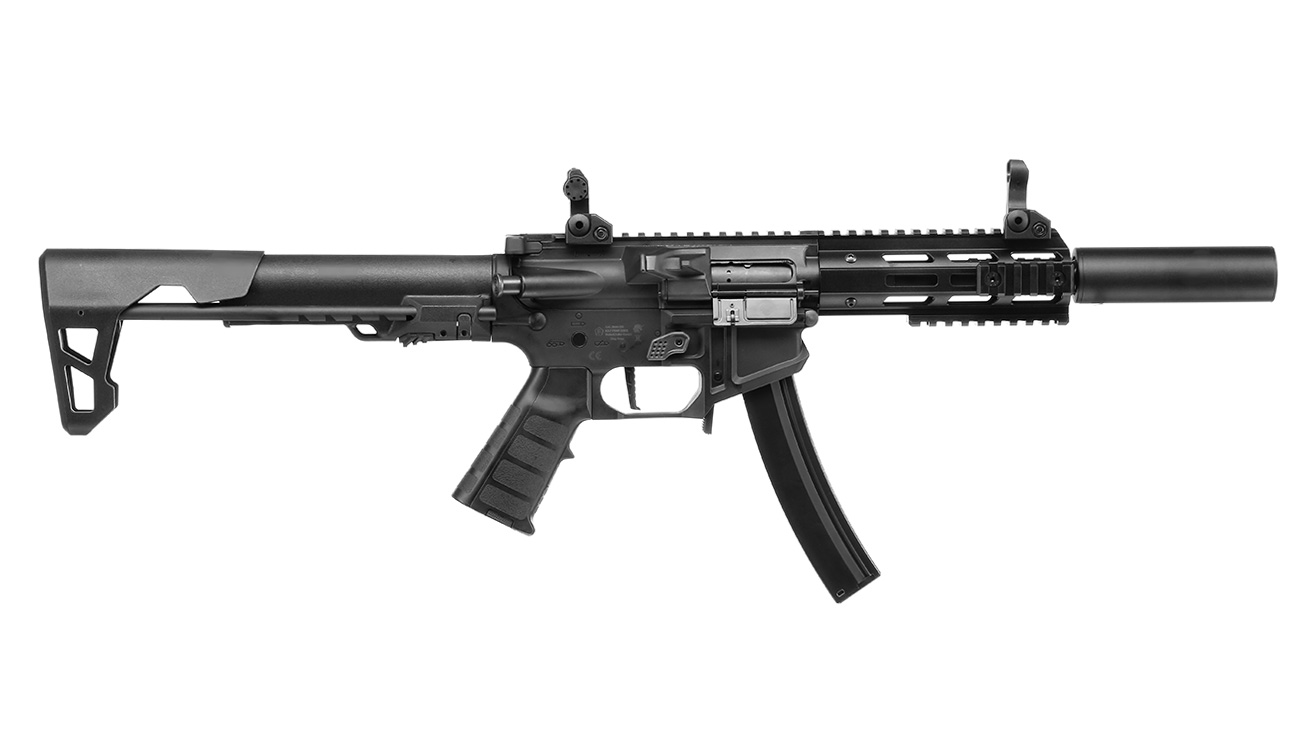 King Arms PDW 9mm SBR M-LOK SD Polymergehuse S-AEG 6mm BB schwarz Bild 2