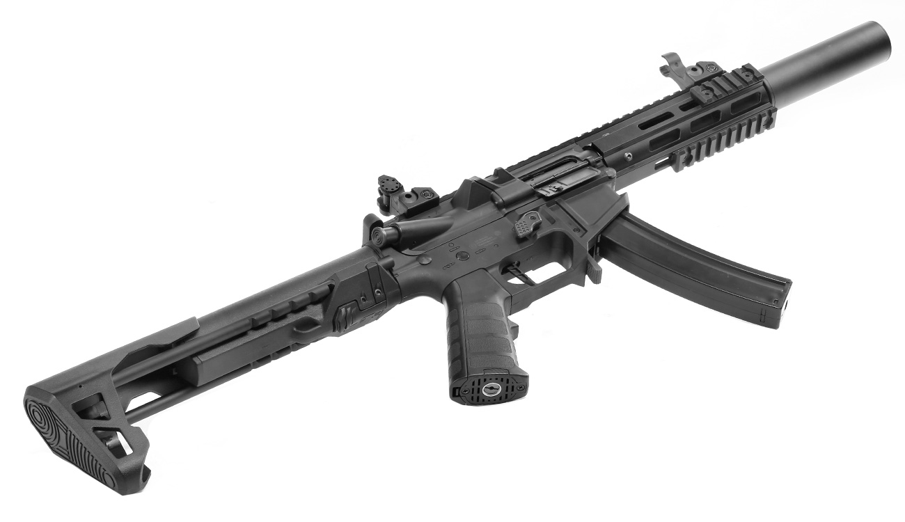 King Arms PDW 9mm SBR M-LOK SD Polymergehuse S-AEG 6mm BB schwarz Bild 5