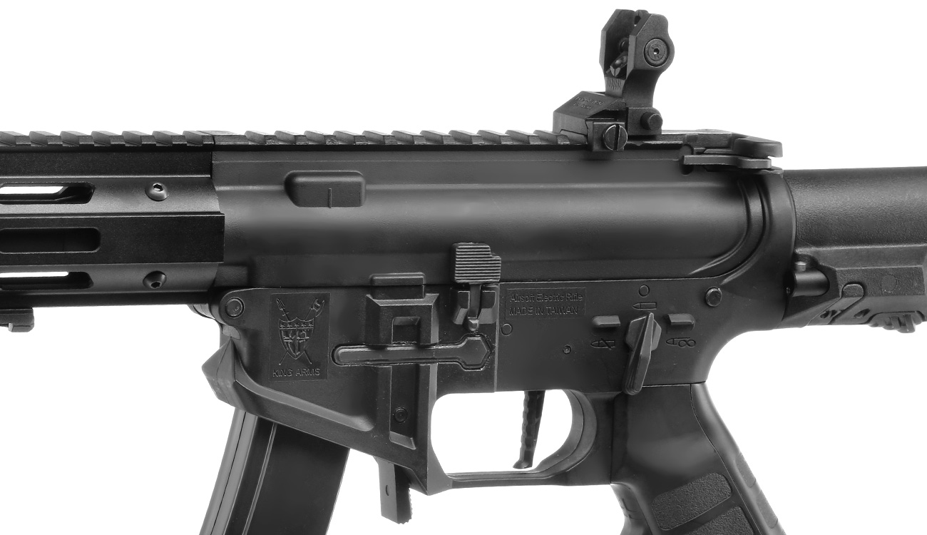 King Arms PDW 9mm SBR M-LOK SD Polymergehuse S-AEG 6mm BB schwarz Bild 7