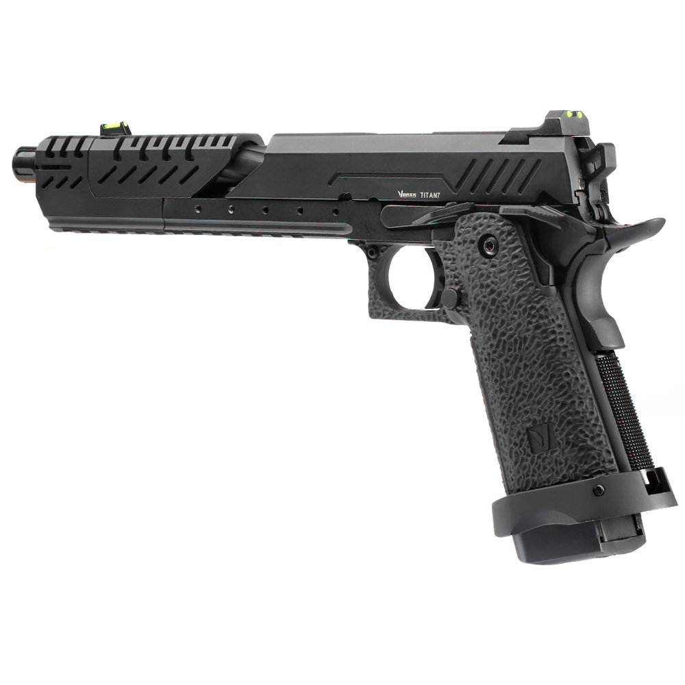 Vorsk Airsoft Hi-Capa Titan 7 Split-Slide Vollmetall GBB 6mm BB schwarz Bild 8