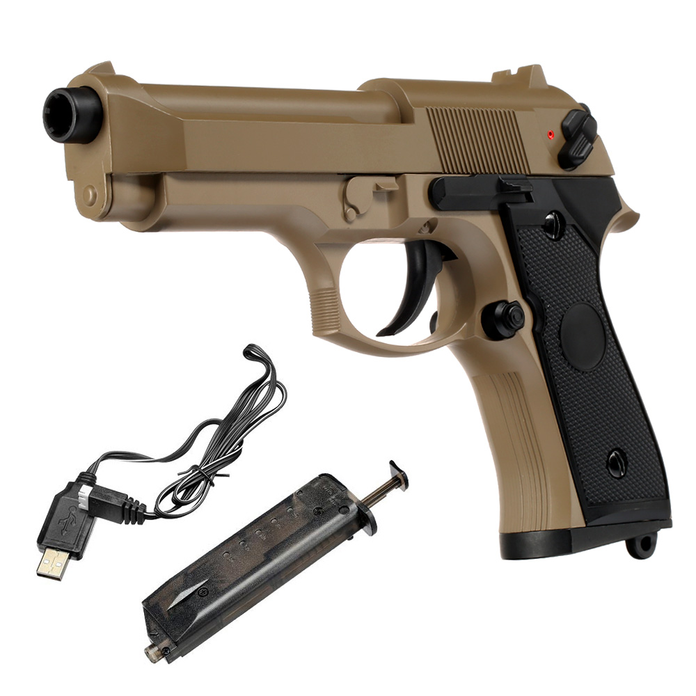 Cyma M92 mit Metallschlitten Komplettset AEP 6mm BB Tan - MosFet / LiPo Version