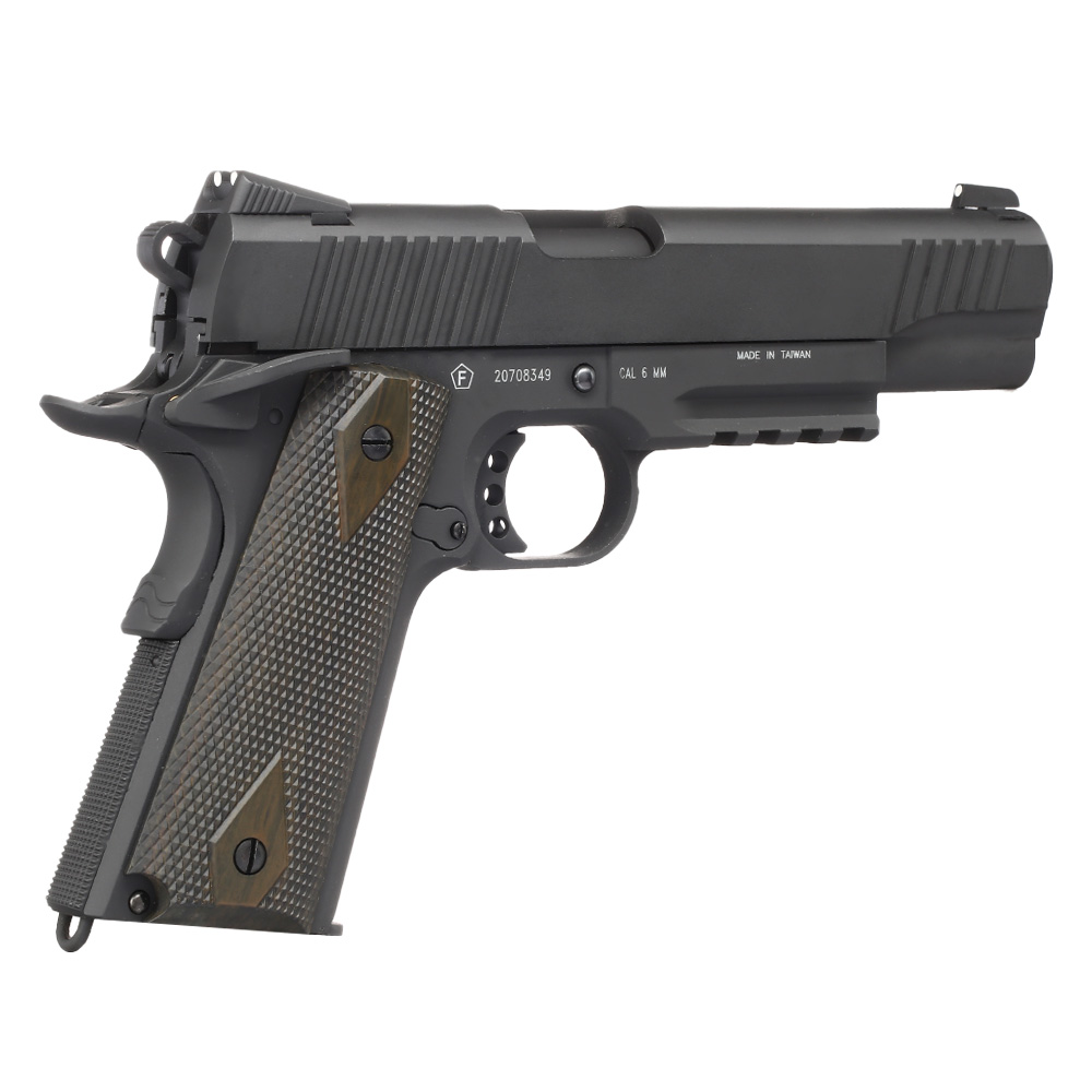 KWC M1911 A1 TAC Vollmetall CO2 BlowBack 6mm BB grau-schwarz - Special Limited Edition Bild 4