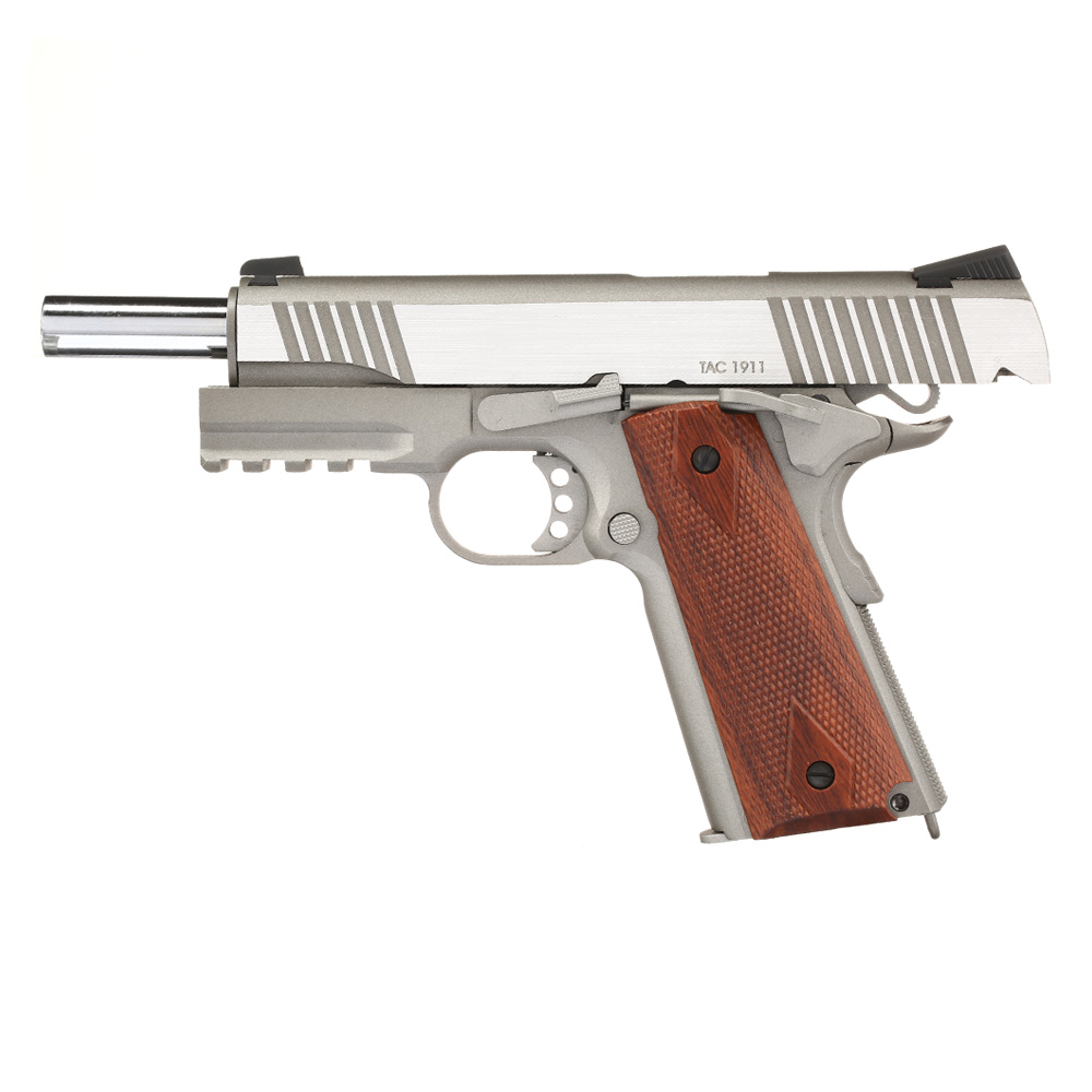 KWC M1911 A1 TAC Vollmetall CO2 BlowBack 6mm BB Stainless-Grey - Special Limited Edition Bild 2