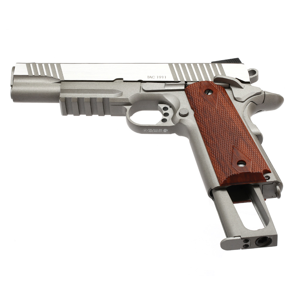 KWC M1911 A1 TAC Vollmetall CO2 BlowBack 6mm BB Stainless-Grey - Special Limited Edition Bild 5
