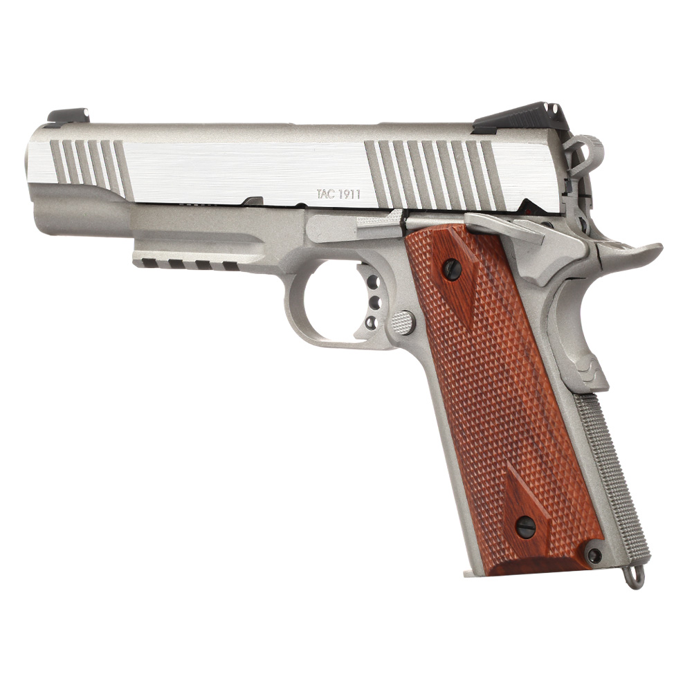 KWC M1911 A1 TAC Vollmetall CO2 BlowBack 6mm BB Stainless-Grey - Special Limited Edition Bild 8