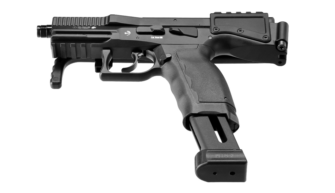 ASG / KJ Works B&T USW A1 Pistol-Carbine Vollmetall CO2BB 6mm BB schwarz Bild 10