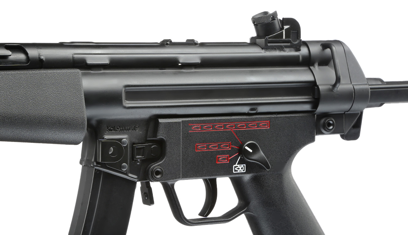 Versandrcklufer ICS CES-P A5 SMG Vollmetall SSS-Mosfet 2.0 S-AEG 6mm BB schwarz Bild 7