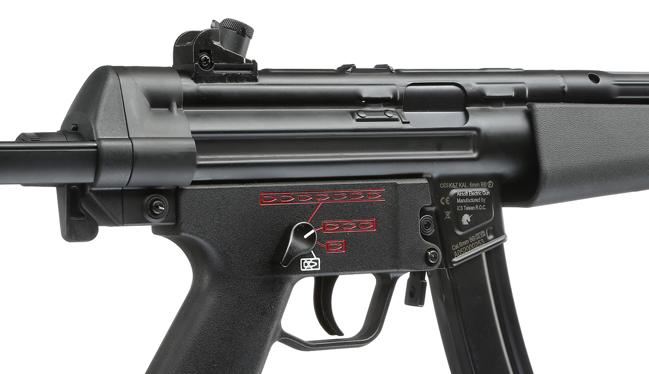 Versandrcklufer ICS CES-P A5 SMG Vollmetall SSS-Mosfet 2.0 S-AEG 6mm BB schwarz Bild 8
