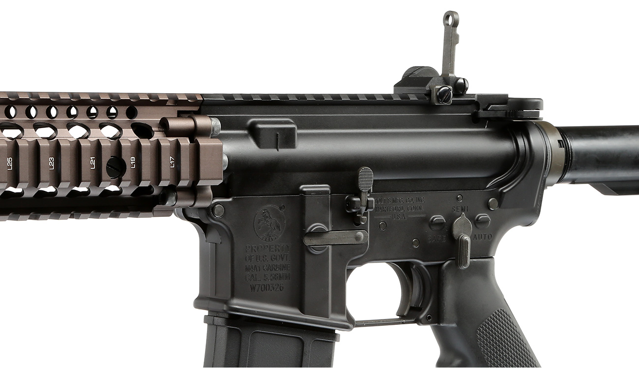 GHK Colt / Daniel Defense M4A1 RIS II Vollmetall Gas-Blow-Back 6mm BB Dualtone Bild 7