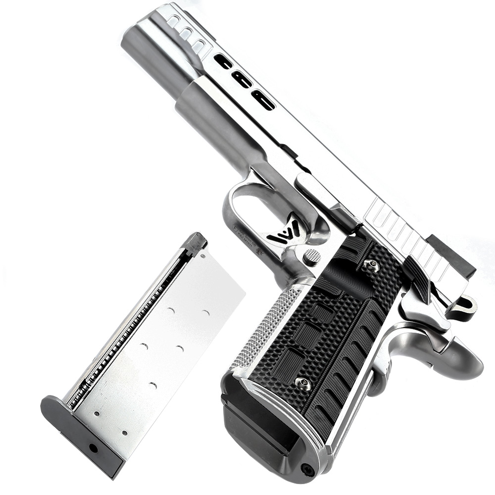 Ascend KP1911 Custom Vollmetall GBB 6mm BB Satin-Chrome Bild 6