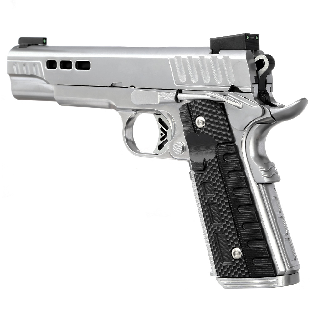 Ascend KP1911 Custom Vollmetall GBB 6mm BB Satin-Chrome Bild 8