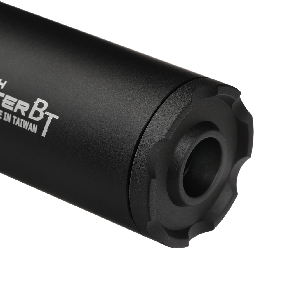 Acetech Lighter BT Aluminium Silencer Mini Tracer Unit / Chronograph inkl. LiPo Akku 11mm+ / 14mm- schwarz Bild 1