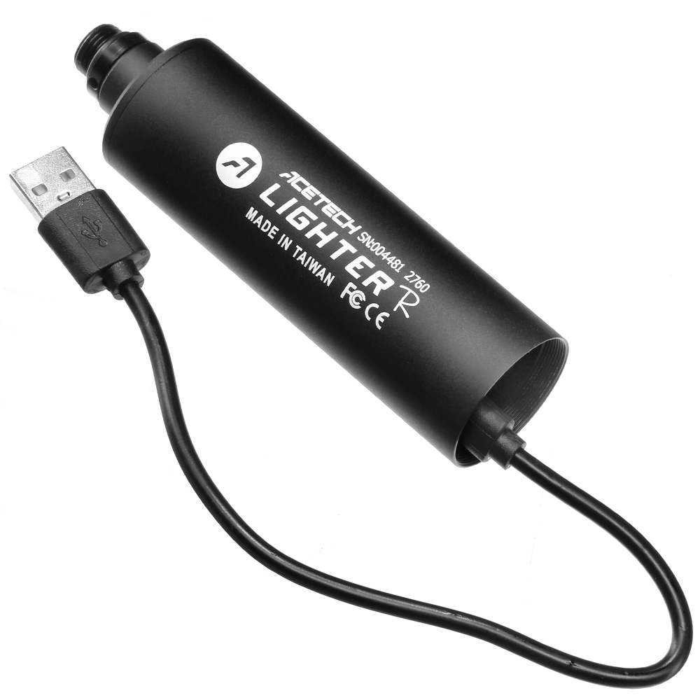 Acetech Lighter R Aluminium Silencer Mini Tracer Unit inkl. LiPo Akku 11mm+ / 14mm- schwarz Bild 7