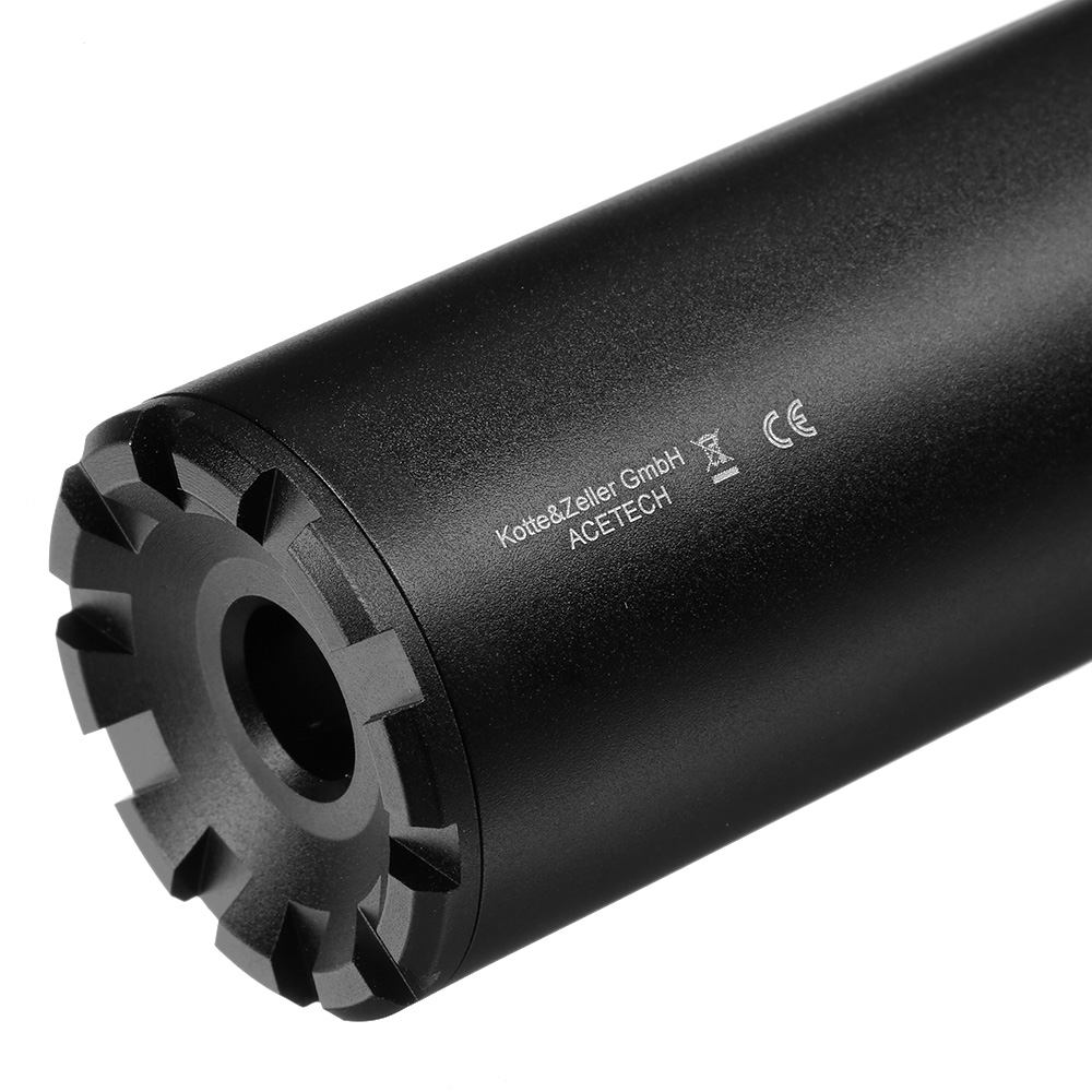 Acetech Predator S R Aluminium Mock Silencer Tracer Unit inkl. Li-Ion Akku 14mm- schwarz Bild 4