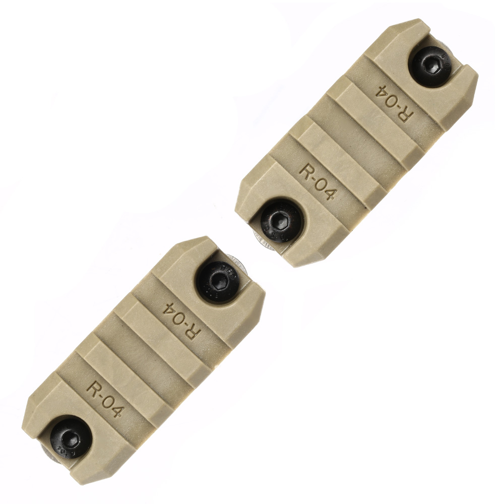 Ares M-Lok 21mm Polymer-Schienen Set 3 Slots / 50mm (2 Stck) Dark Earth